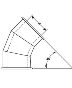 Double Wall 45 Degree Ductwork for HVAC diagram