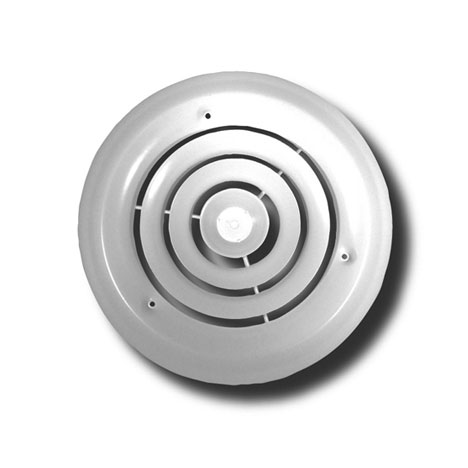 Round Ceiling Diffuser With Butterfly Damper Sheet Metal