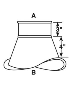 90 Degree Conical Swedge Saddle with E-Z Flange artwrok