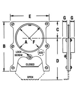 Blast Gate for HVAC Drawing