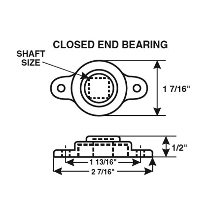 closed end bearing drawing