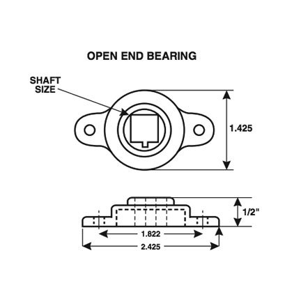 open end bearing drawing